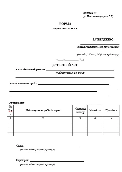 дефектный акт