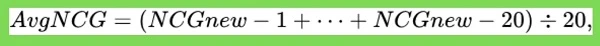 Розрахунок Avg NCG
