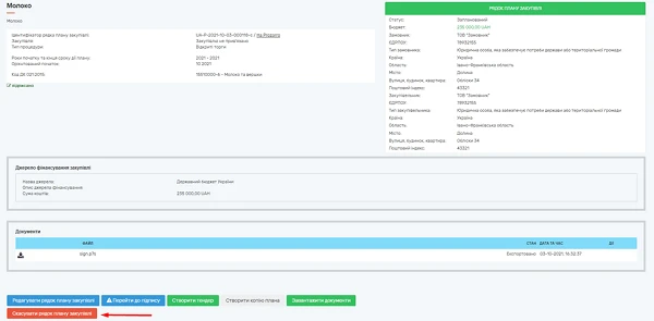 Як скасувати план закупівлі в Прощоро як видалити план закупівлі