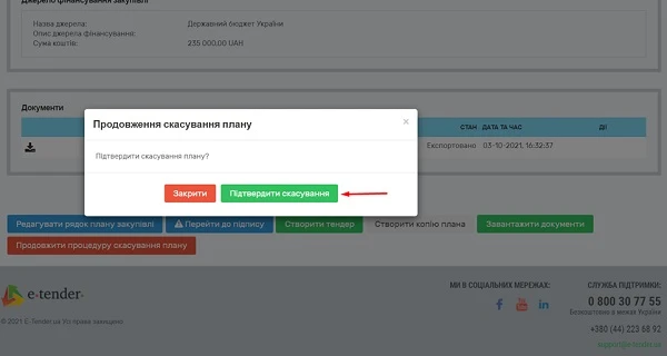 Як скасувати план закупівлі в Прощоро як скасувати план закупівлі в ЕСЗ
